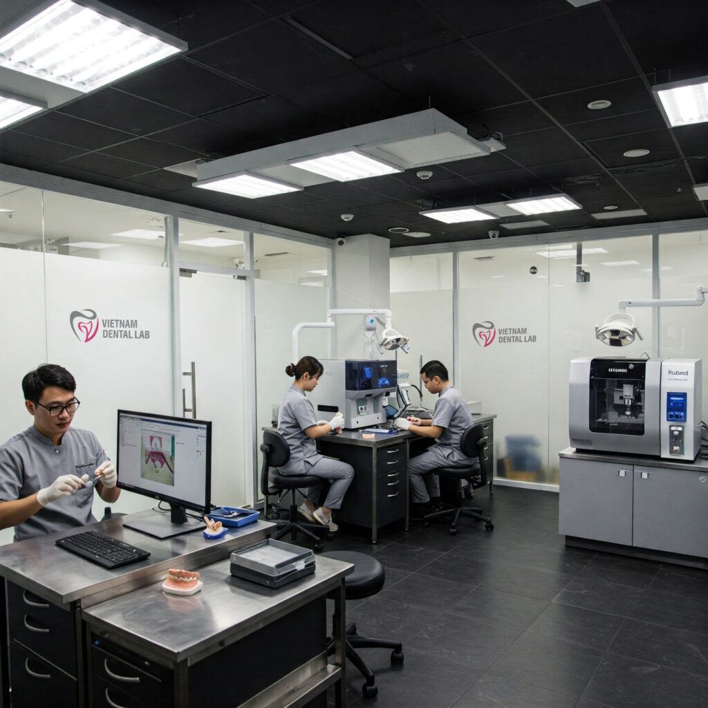 Inside a state-of-the-art dental laboratory in Ho Chi Minh City, where digital technology and skilled technicians converge to produce world-class dental prosthetics.